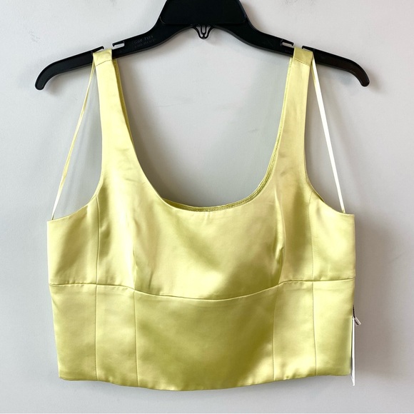 Jason Wu Tops - Jason Wu‎ Satin Crop Top Yellow M